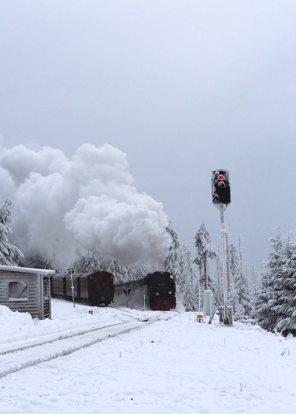 Dampfwolke am Signal